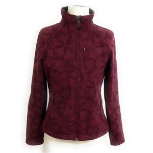 THE NORTH FACE Womens Maroon TNF‎ Apex Floral Soft Shell Jacket Coat Size S